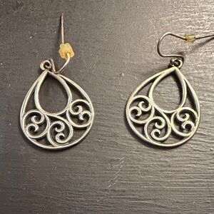 Elegant Silver Swirl Earrings